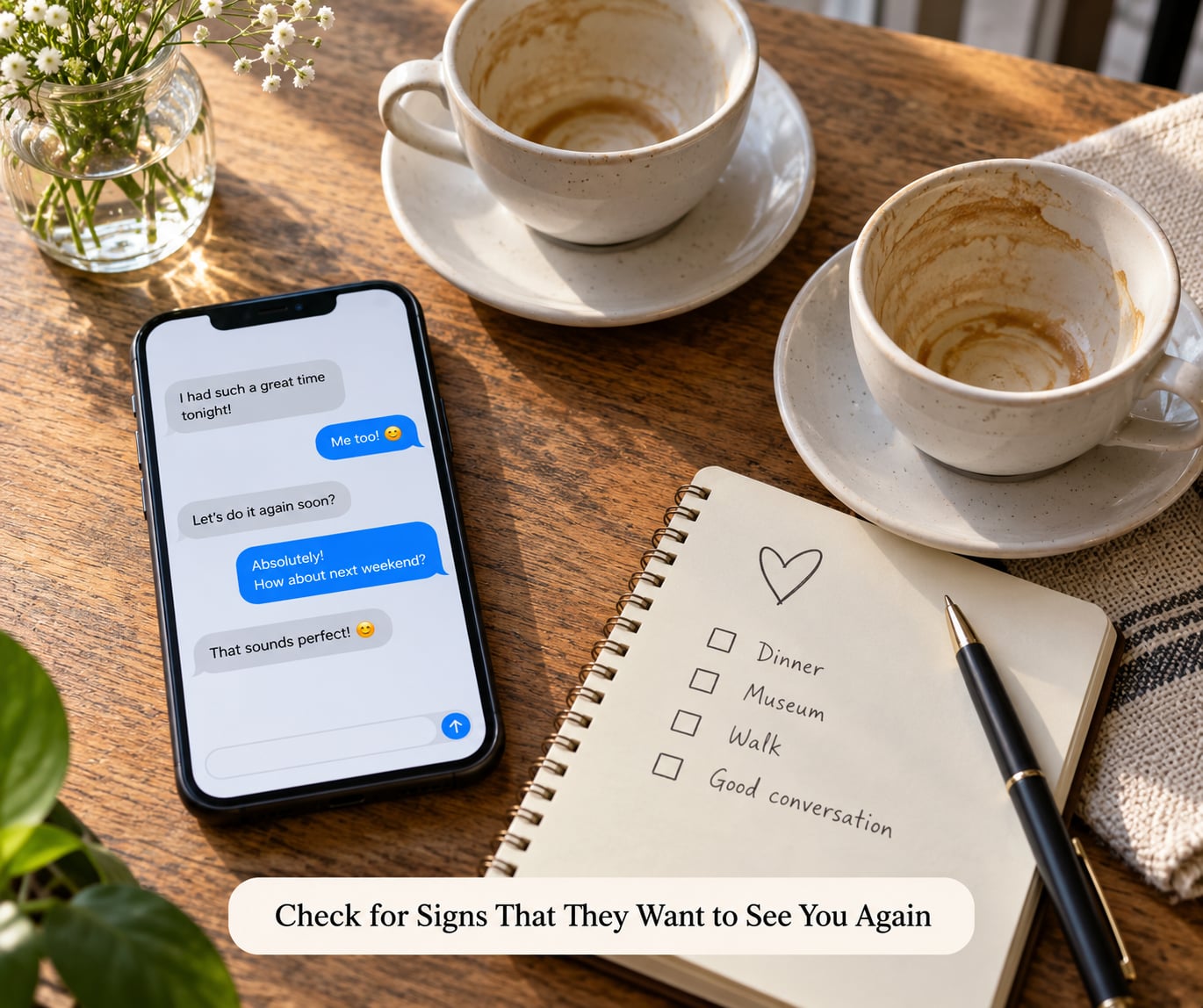 Check for Signs That They Want to See You Again