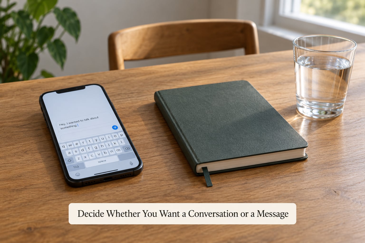Decide Whether You Want a Conversation or a Message
