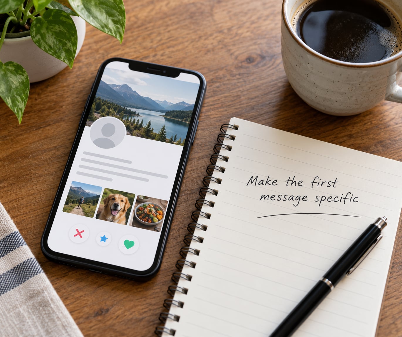 Make the first message specific