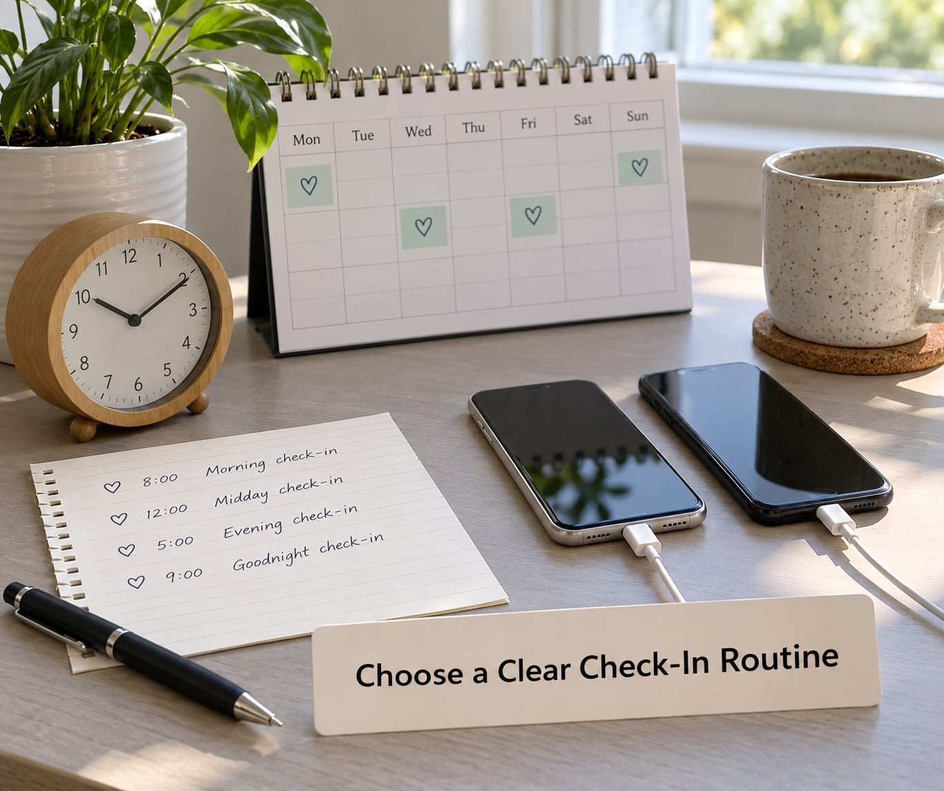 Choose a Clear Check-In Routine