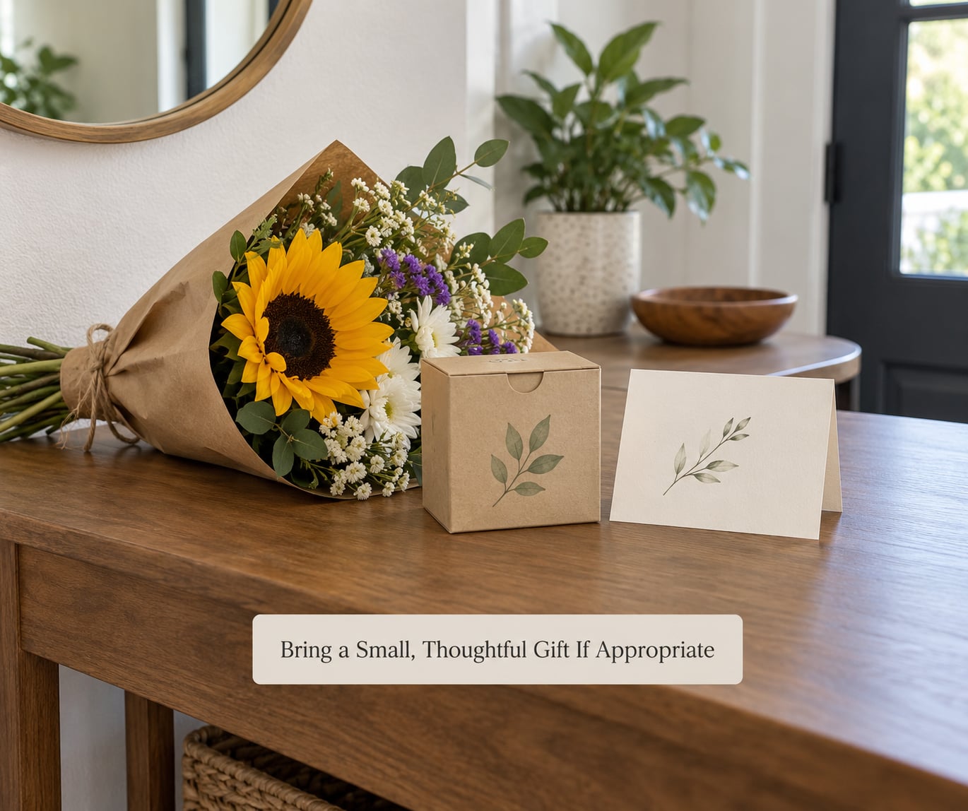 Bring a Small, Thoughtful Gift If Appropriate