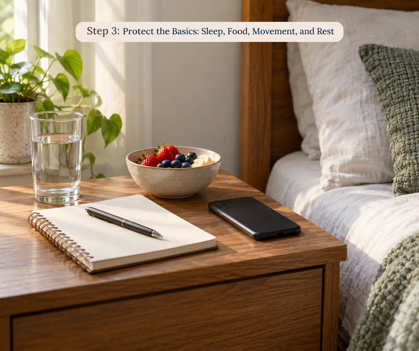 Step 3: Protect the Basics: Sleep, Food, Movement, and Rest