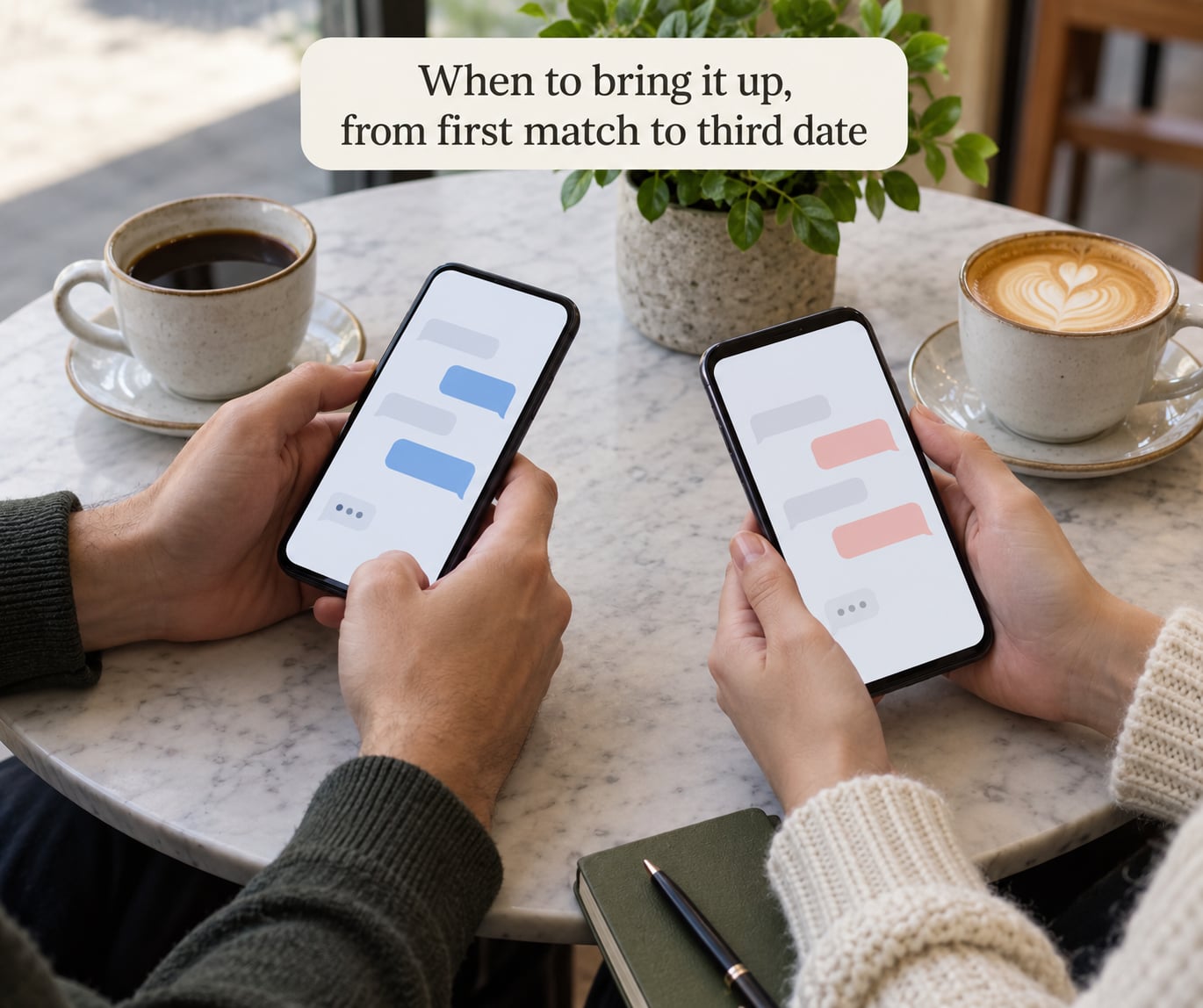 When to bring it up, from first match to third date