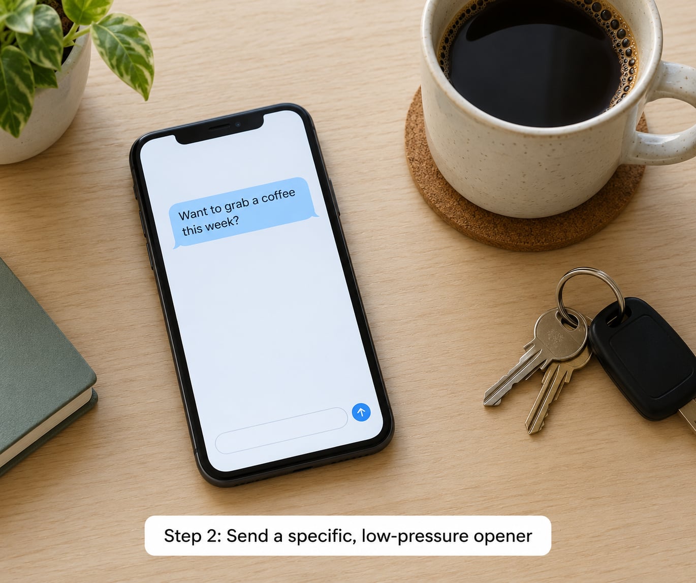 Step 2: Send a specific, low-pressure opener