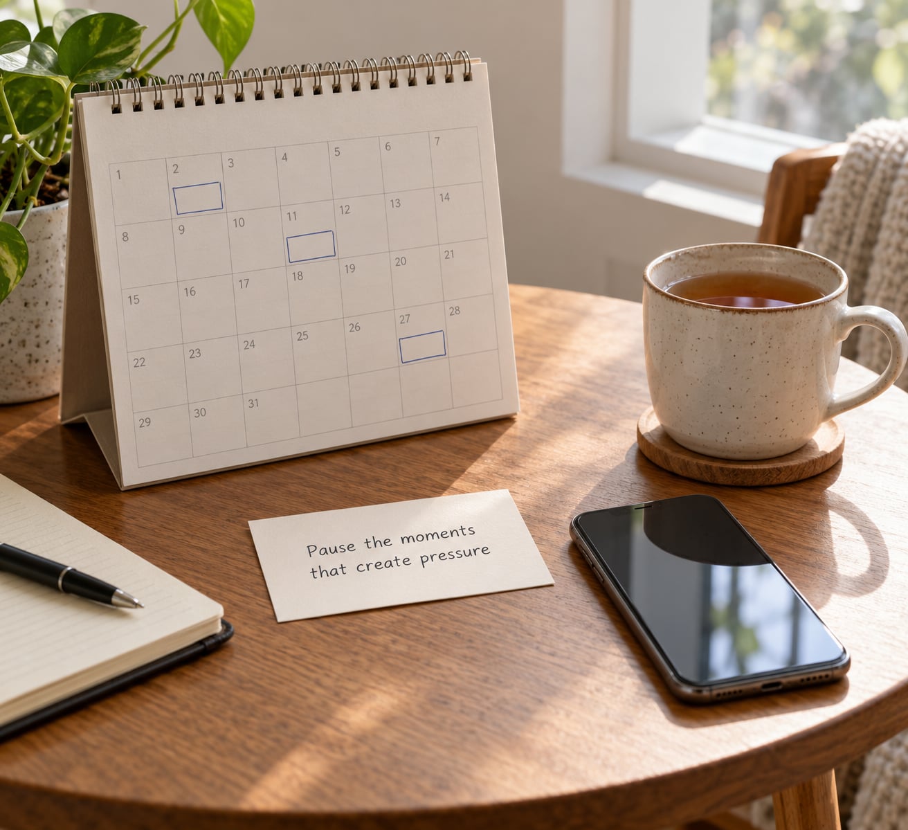 Pause the moments that create pressure