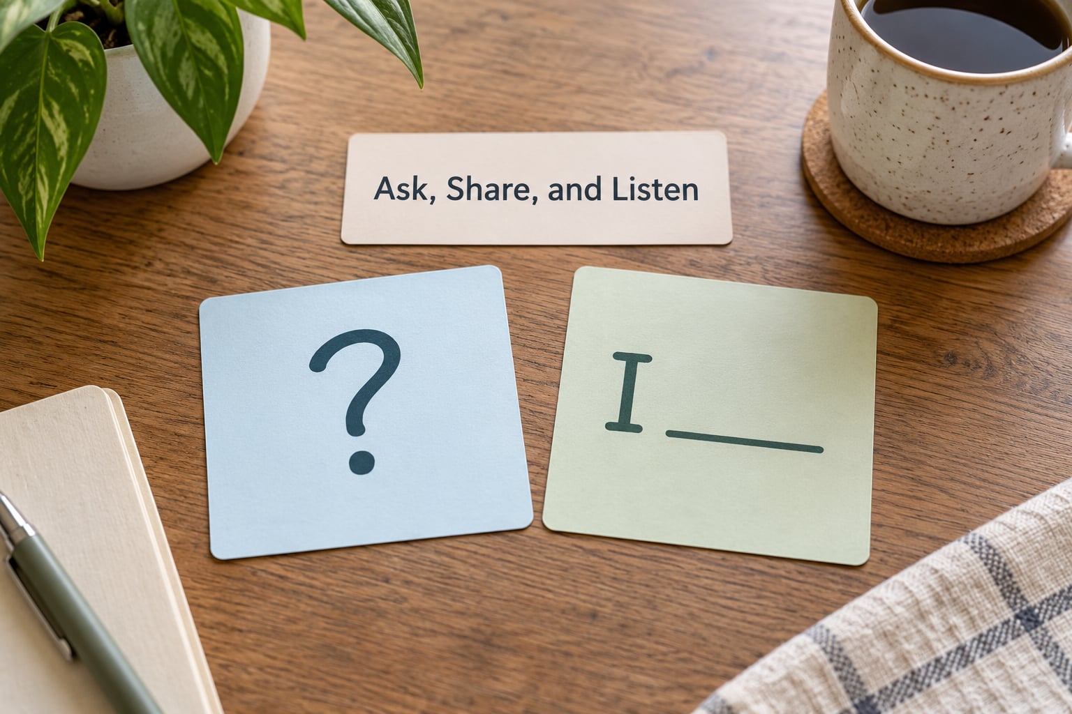 Ask, Share, and Listen