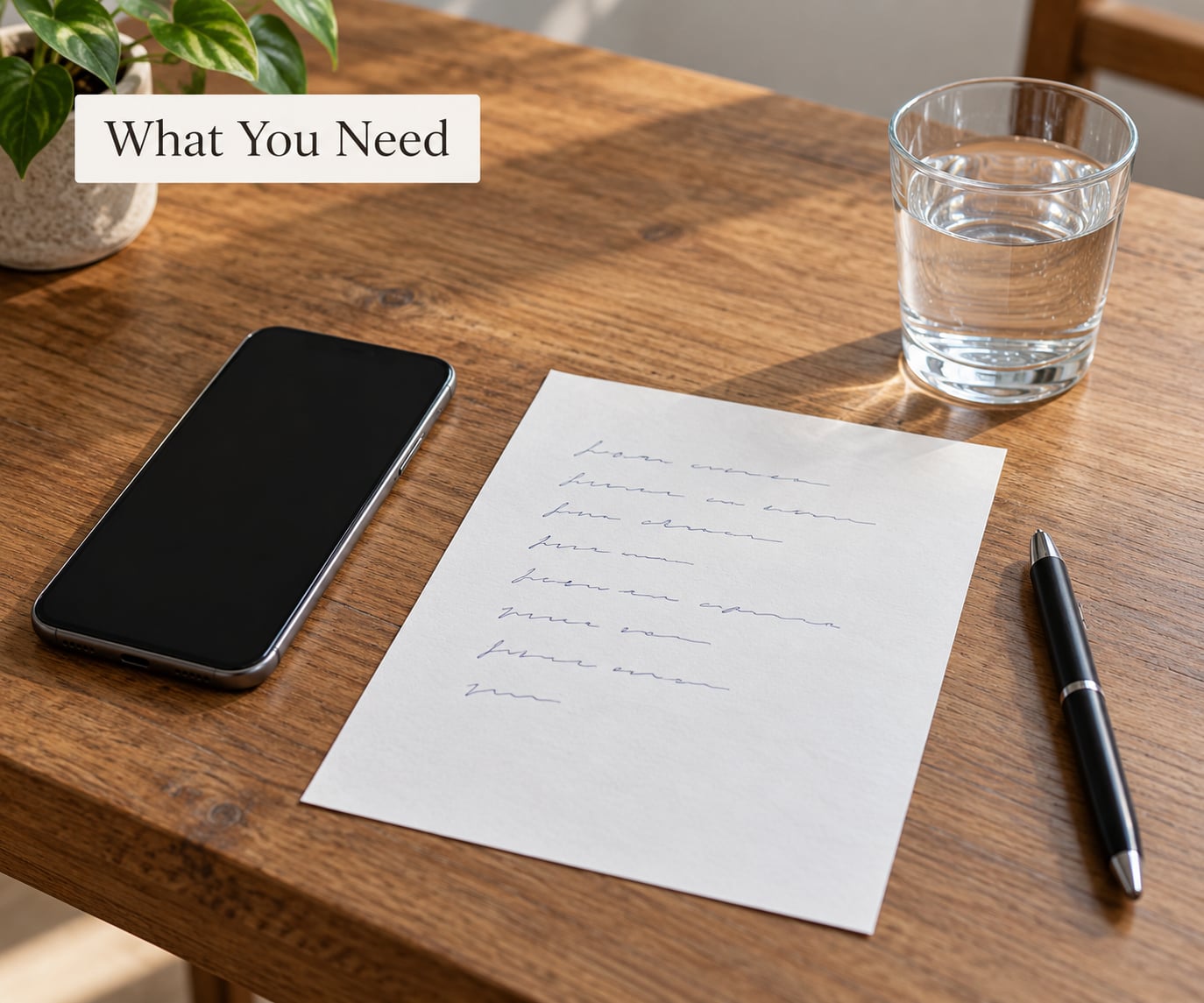 What You Need